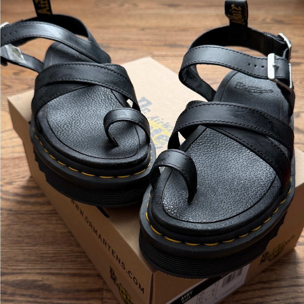 Dr. Martens Black Strappy Sandals